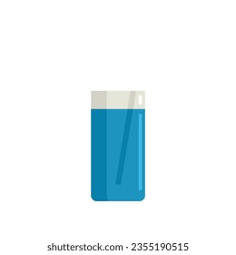 Fresh drink icon flat vector. Juice glass. Cocktail fruit isolated