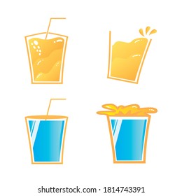 Fresh drink icon for menu designs, posters, brochures for cafes, bars.