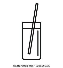 Fresh drink icon outline vector. Juice glass. Cocktail fruit
