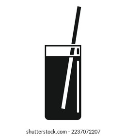 Fresh drink icon simple vector. Juice glass. Cocktail fruit