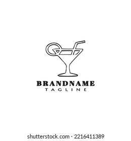 Logo-Design-Vorlage für frisches Getränk Schwarz, modern, einzelne Vektorgrafik