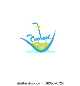 the fresh drink logo, is perfect for being a logo brand for the millennial target market