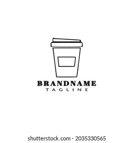 diseño del icono del logotipo de bebida fresca diseño del icono de la marca del icono negro vector aislado