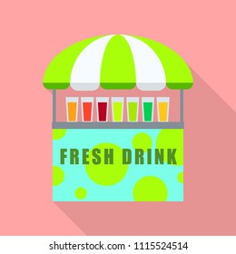 Fresh drink shop icon. Flat illustration of fresh drink shop vector icon for web design