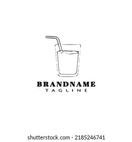 fresh drinks cartoon logo template icon design modern vector illustration