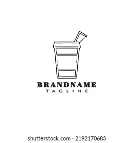 fresh drinks cartoon logo template icon design black modern isolated vector