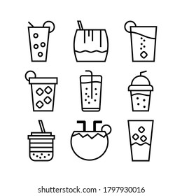 Fresh drinks icon or logo isolated sign symbol vector illustration - Collection of high quality black style vector icons
