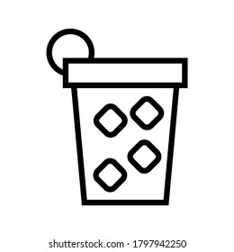 Symbol für frische Getränke oder Logo einzeln auf Zeichen, Vektorgrafik - hochwertige Vektorgrafiken im schwarzen Stil
