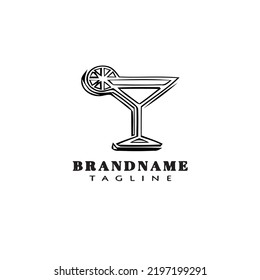 fresh drinks logo template icon design black modern vector illustration