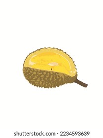 ilustración vectorial de objeto de fruto de durión fresco
