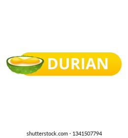 Fresh durian logo. Cartoon of fresh durian vector logo for web design isolated on white background