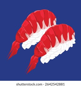 Fresh Ebi Shrimp Sushi in Traditional Japanese Style
This artwork represents traditional Japanese cuisine with an elegant and clean aesthetic, making it suitable for themes such as seafood, food cultu
