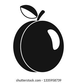 Fresh eco apricot icon. Simple illustration of fresh eco apricot vector icon for web design isolated on white background