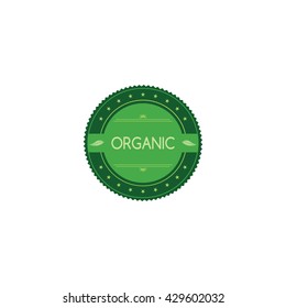fresh eco friendly green theme label vector art illustration