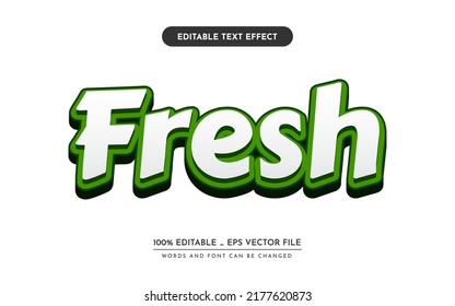 Fresh editable text effect green