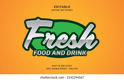 fresh editable text effect with modern and simple style, usable for logo or campaign title