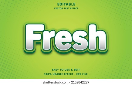 efecto de texto editable fresco con estilo moderno y sencillo, utilizable para el logotipo o el título de campaña