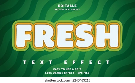 efecto de texto editable fresco con estilo moderno y sencillo, utilizable para el logotipo o el título de campaña	

