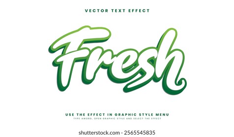 Fresh editable text effect Template Suitable for organic farm