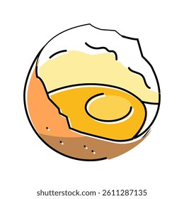 fresh egg chicken farm food color icon vector. fresh egg chicken farm food sign. isolated symbol illustration