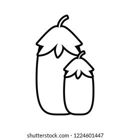 fresh eggplant isolated icon