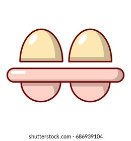 Fresh eggs icon. Cartoon illustration of fresh eggs vector icon for web design