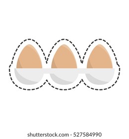 fresh eggs isolated icon