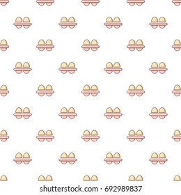 Fresh eggs pattern in cartoon style. Seamless pattern vector illustration