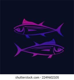 vector de atún fresco y elegante. adecuado para logotipos o imágenes de peces que vendas.