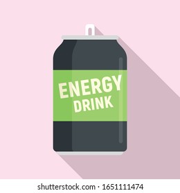Icono de la bebida de energía fresca. Ilustración plana de un icono vectorial de la bebida de energía fresca para el diseño web