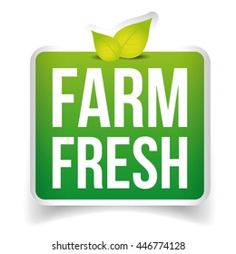 Fresh Farm label vector