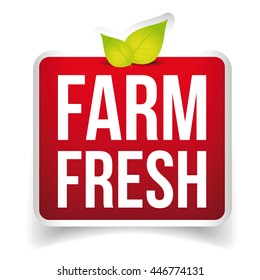 Fresh Farm label vector