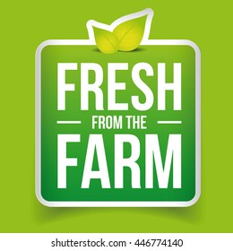 Fresh from the Farm label vector