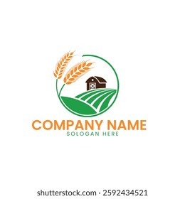 fresh farm logo template design