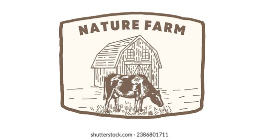 fresh farm milk vector logo 
