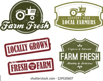 Fresh Farm Produce And Locally Grown Stamps