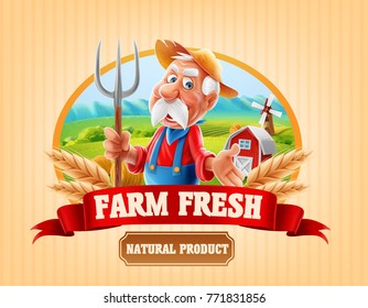 fresh farm product illustration