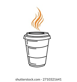 Ilustración de entrega de drones de café fresco y rápido