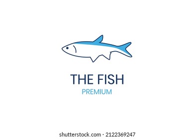 Fresh fish aquatic retro line creative set collection for business logo design vector