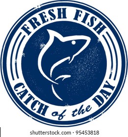 Fresh Fish Catch Of The Day Stamp