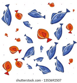 fresh fish food pattern