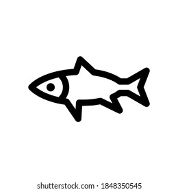 fresh fish icon or logo isolated sign symbol vector illustration - high quality black style vector icons
