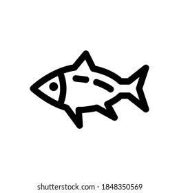 fresh fish icon or logo isolated sign symbol vector illustration - high quality black style vector icons
