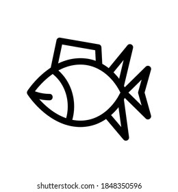 fresh fish icon or logo isolated sign symbol vector illustration - high quality black style vector icons
