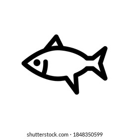 fresh fish icon or logo isolated sign symbol vector illustration - high quality black style vector icons
