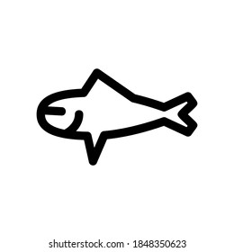 fresh fish icon or logo isolated sign symbol vector illustration - high quality black style vector icons
