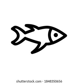 icono de pescado fresco o logotipo símbolo de señalización aislado ilustración vectorial de alta calidad estilo negro iconos vectores
