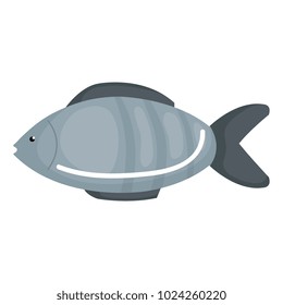 fresh fish isolated icon