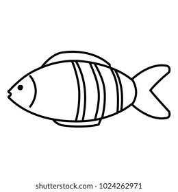 fresh fish isolated icon