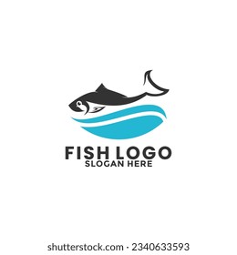 Fresh Fish Line icon vector, Fish logo template